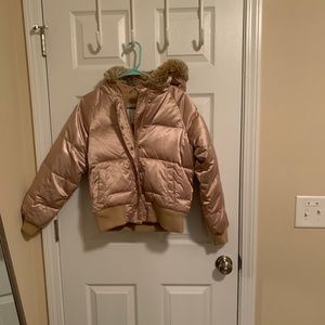 Old Navy Girls' XL Gold Marshmallow Coat